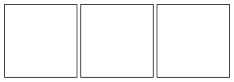 3 stickers · Black · Blank grid transparent square frame overlay