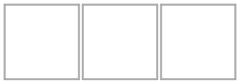 3 stickers · White · Blank grid transparent square frame overlay