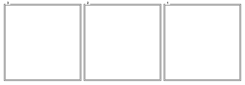 3 stickers · White · Numbered transparent square frame overlay