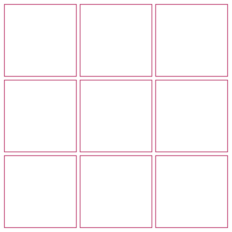9 stickers · Pink · Blank grid transparent square frame overlay